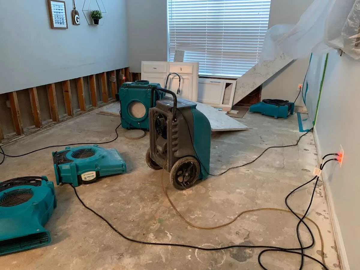 Dehumidifier in flood-cut room for Water Extraction & Removal in Morris